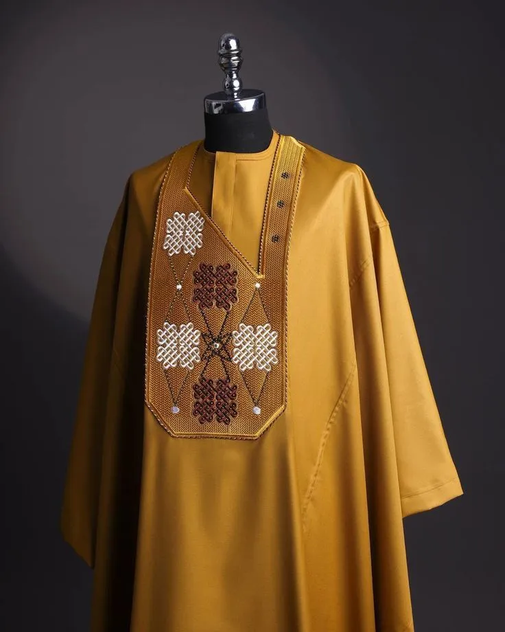 Boubou 3 pièces homme jaune.webp