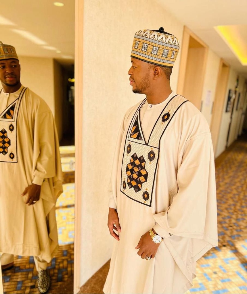 Boubou 3 pièces blanc noir.webp