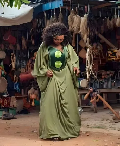 Boubou de femme vert.webp