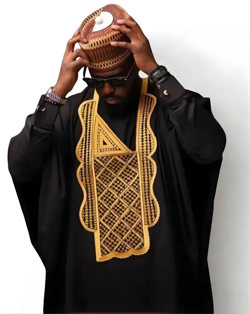 Boubou 3 pièces Homme responsable (L, Noir)